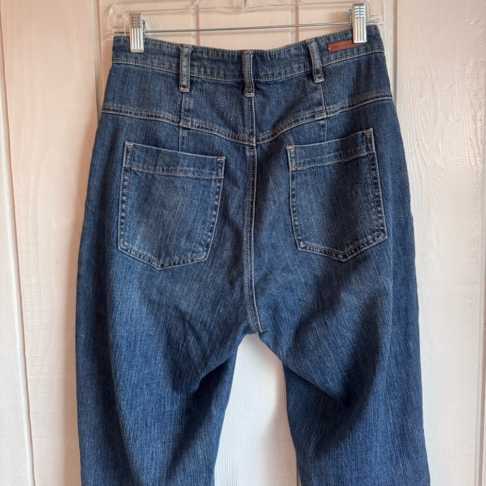 Anthropologie Pilcro Ultra High-Rise Plaid-Trim Boyfriend Jeans - Picture 6 of 10